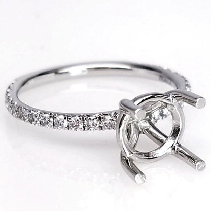 "ENGR03041" Delicate Pave Diamond Engagement Ring Setting a