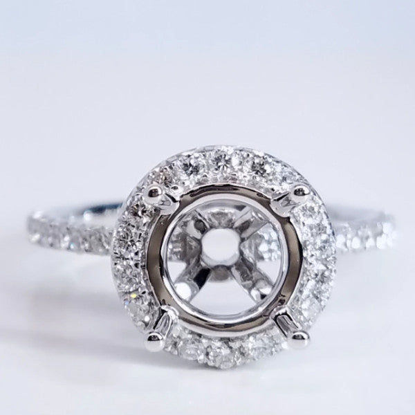 "ENGR03095" Halo Diamond Setting For A Round Diamond