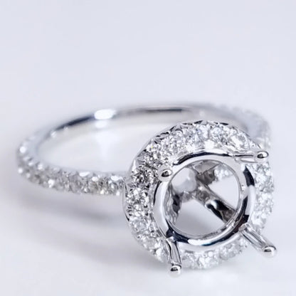 "ENGR03095" Halo Diamond Setting For A Round Diamond