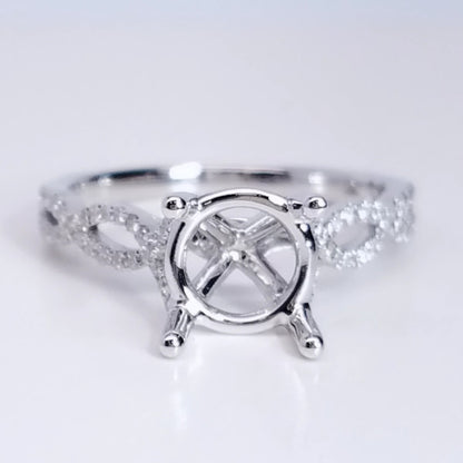 "ENGR03097" Twist Diamond Engagement Ring Setting