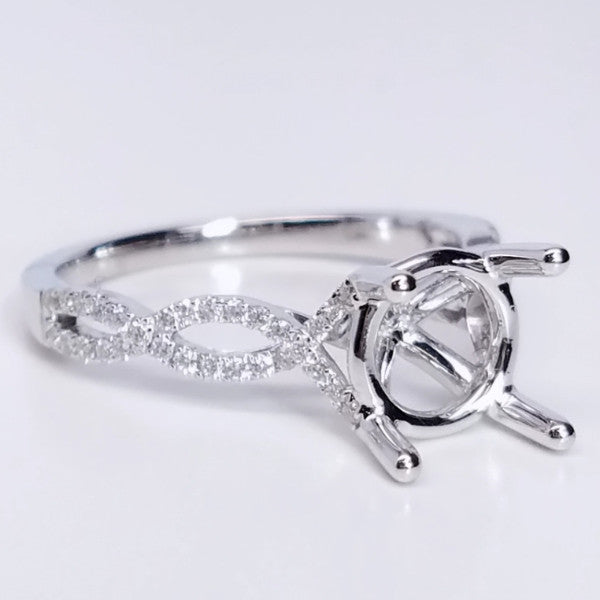 "ENGR03097" Twist Diamond Engagement Ring Setting
