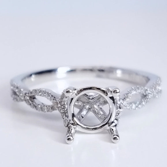"ENGR03103" Twist Round Diamond Engagement Ring Setting