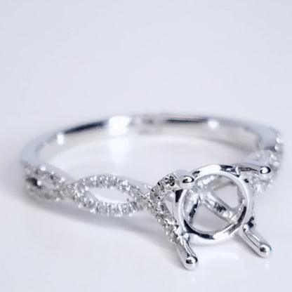 "ENGR03103" Twist Round Diamond Engagement Ring Setting