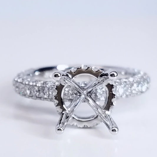 "ENGR03104" Royal Pave Diamond Engagement Ring Setting