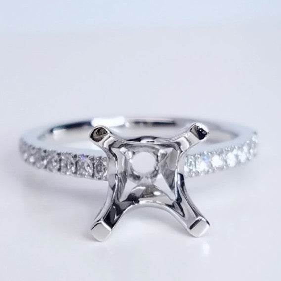 "ENGR03113" Cut Down Style Pave Diamond Setting