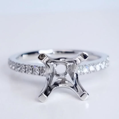 "ENGR03113" Cut Down Style Pave Diamond Setting