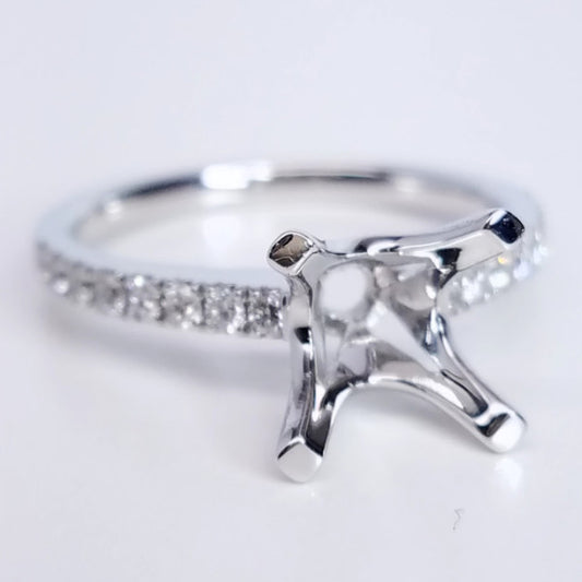 "ENGR03113" Cut Down Style Pave Diamond Setting