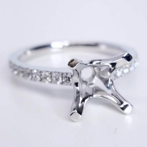 "ENGR03113" Cut Down Style Pave Diamond Setting