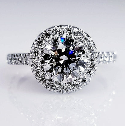 "ENGR03115" Round Diamond Halo Set Engagement Ring ENGR03115