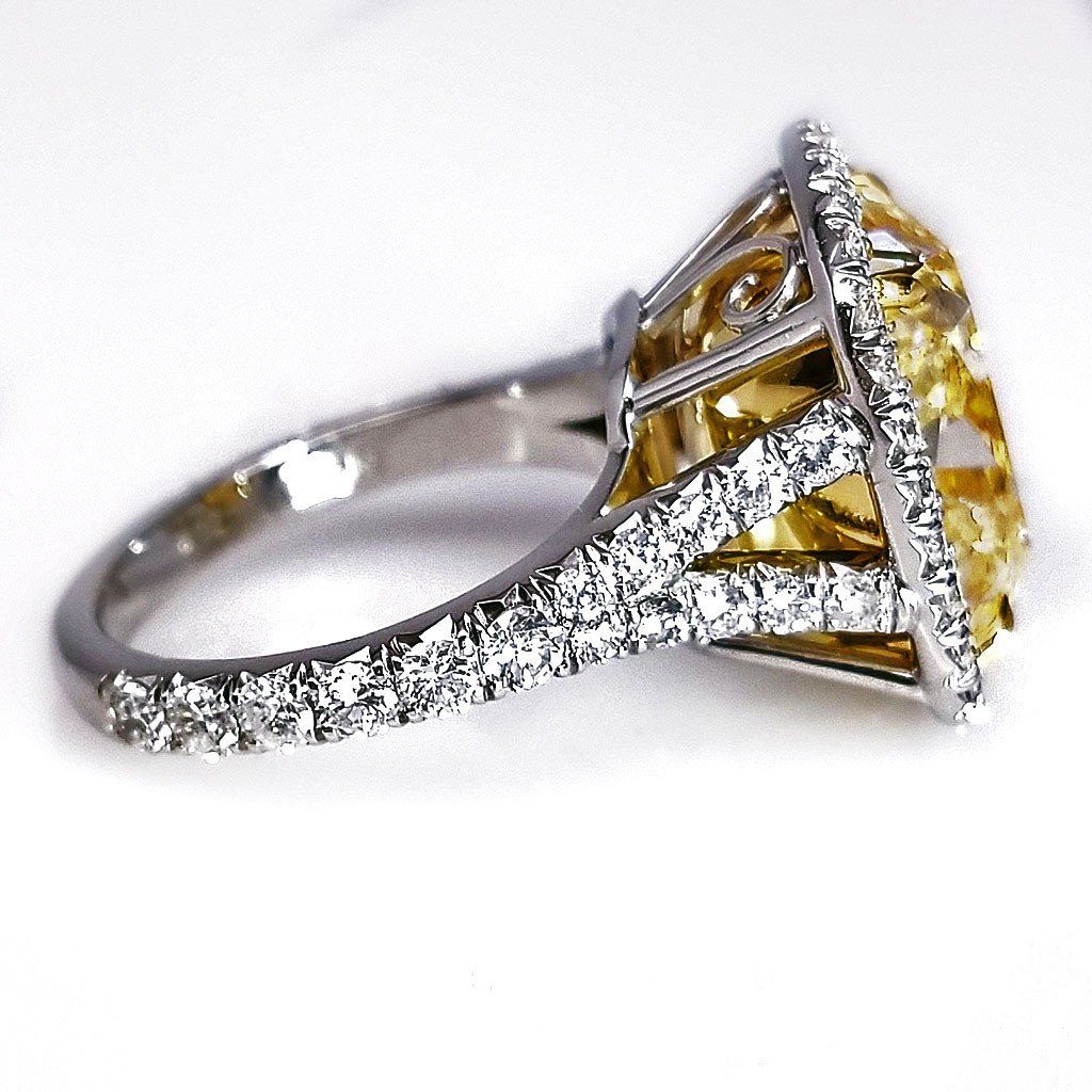 "ENGR03130" Important Fancy Yellow Diamond Ring
