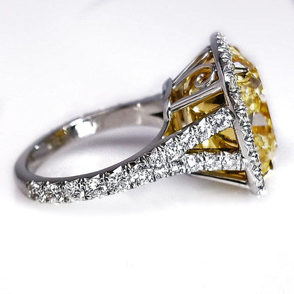 "ENGR03130" Important Fancy Yellow Diamond Ring