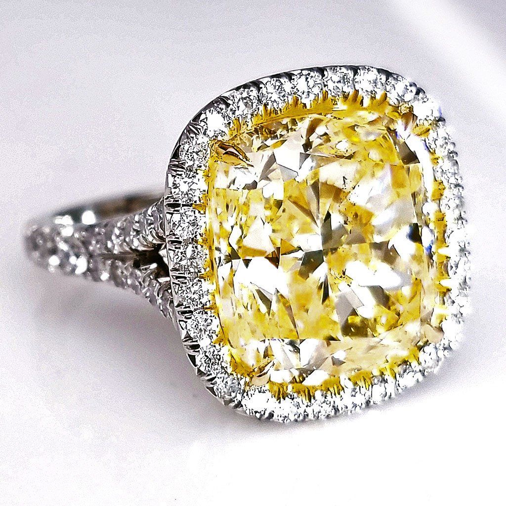 "ENGR03130" Important Fancy Yellow Diamond Ring