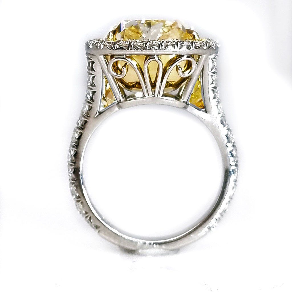 "ENGR03130" Important Fancy Yellow Diamond Ring