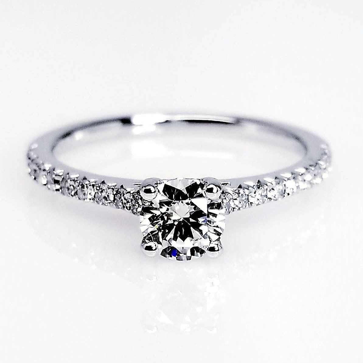 "ENGR03208" Four Prong Round Diamond Engagement Ring 0.45ct