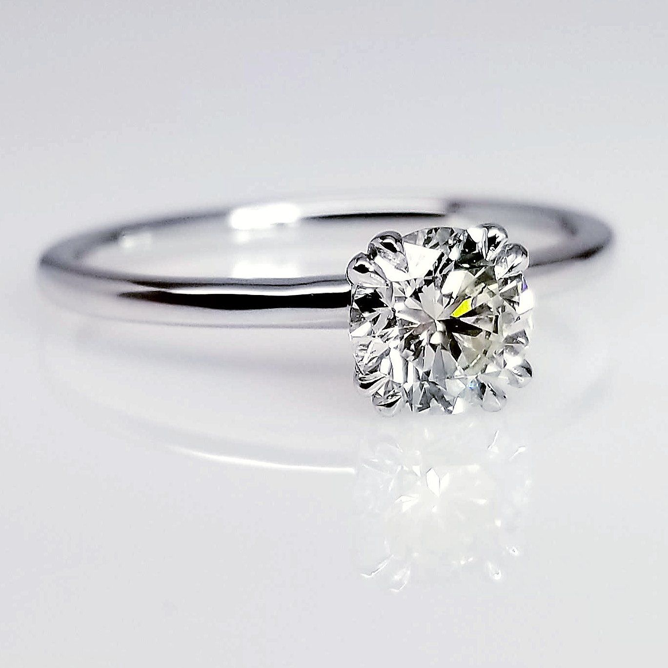"ENGR03234" Four Prong Round Diamond Engagement Ring 0.70ct
