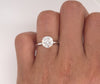2.11 Total Radiant Cut Diamond Engagement Ring with Hidden Halo and Micro-Pave in Platinum, E VS2