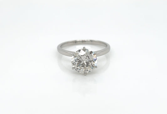 2.01 Round Solitaire Diamond Engagement Ring G SI2