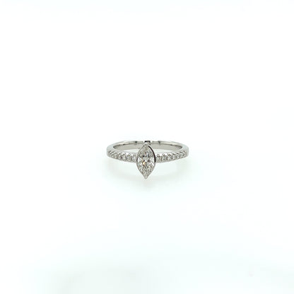 0.51 Total Carat Marquise Diamond Ladies Ring