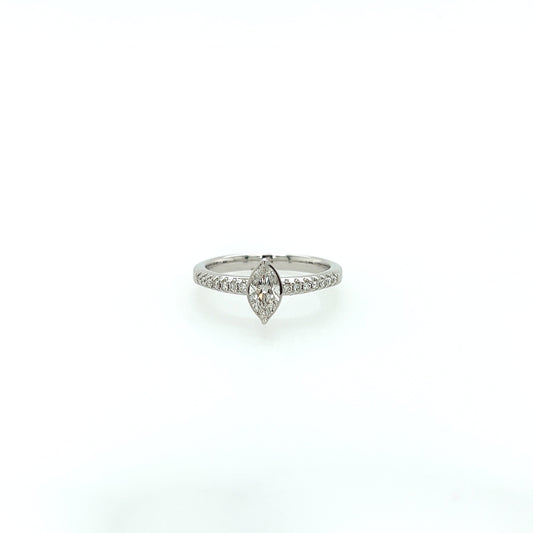 0.51 Total Carat Marquise Diamond Ladies Ring