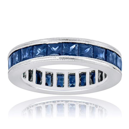 "ETNBD01022" 4.79CT Blue Sapphire Eternity Band