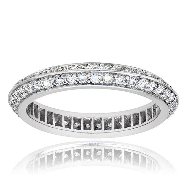 "ETNBD01034" Diamond Eternity Pave Wedding Band In Platinum ETNBD01034