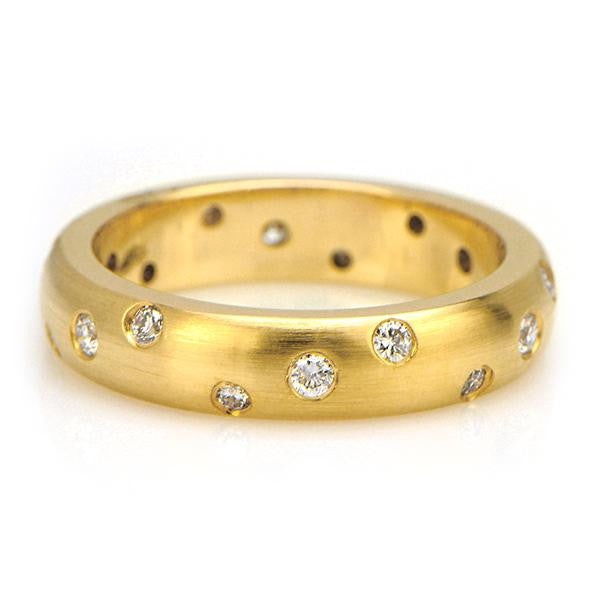 "ETNBD01126" Diamond Wedding Band In 14k Yellow Gold