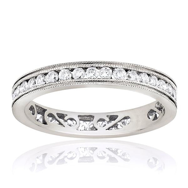 "ETNBD01228" Diamond Eternity Wedding Band In 18k White Gold