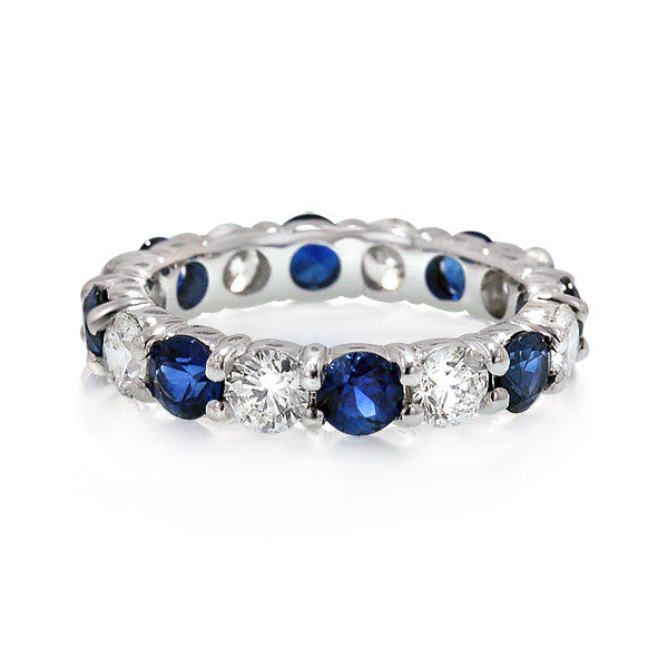 "ETNBD01510" Ladies Diamond Sapphire Eternity Band in Platinum 1.53 ct. tw. diamonds, 1.91 ct. tw. s