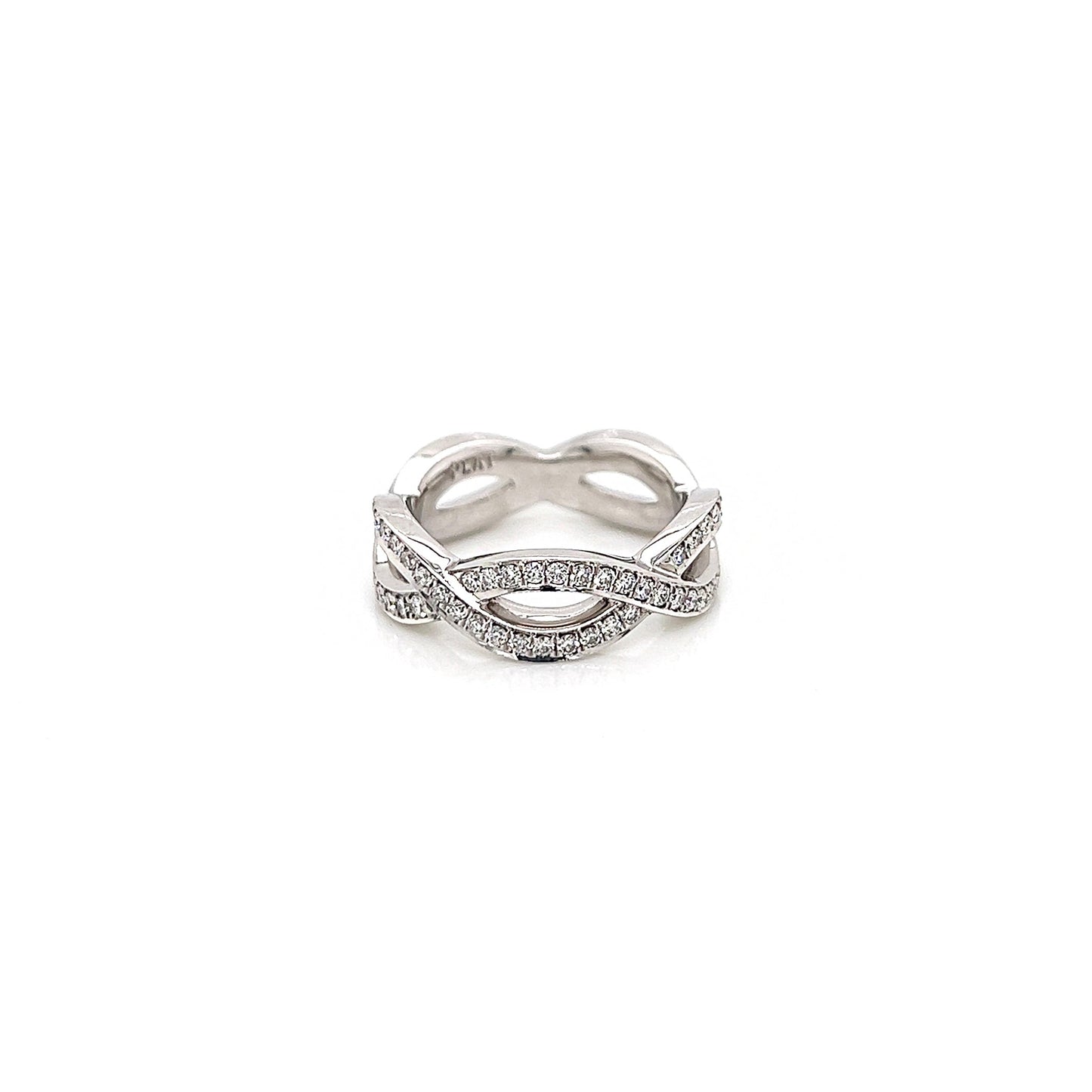 0.85 Carat Ladies Pave-Set Signature Diamond Eternity Band