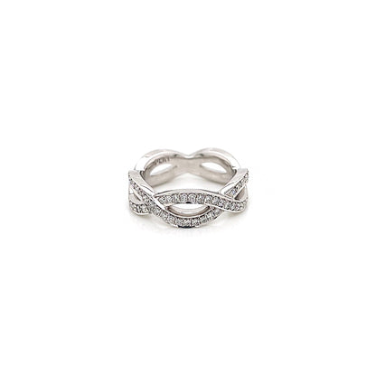 0.85 Carat Ladies Pave-Set Signature Diamond Eternity Band