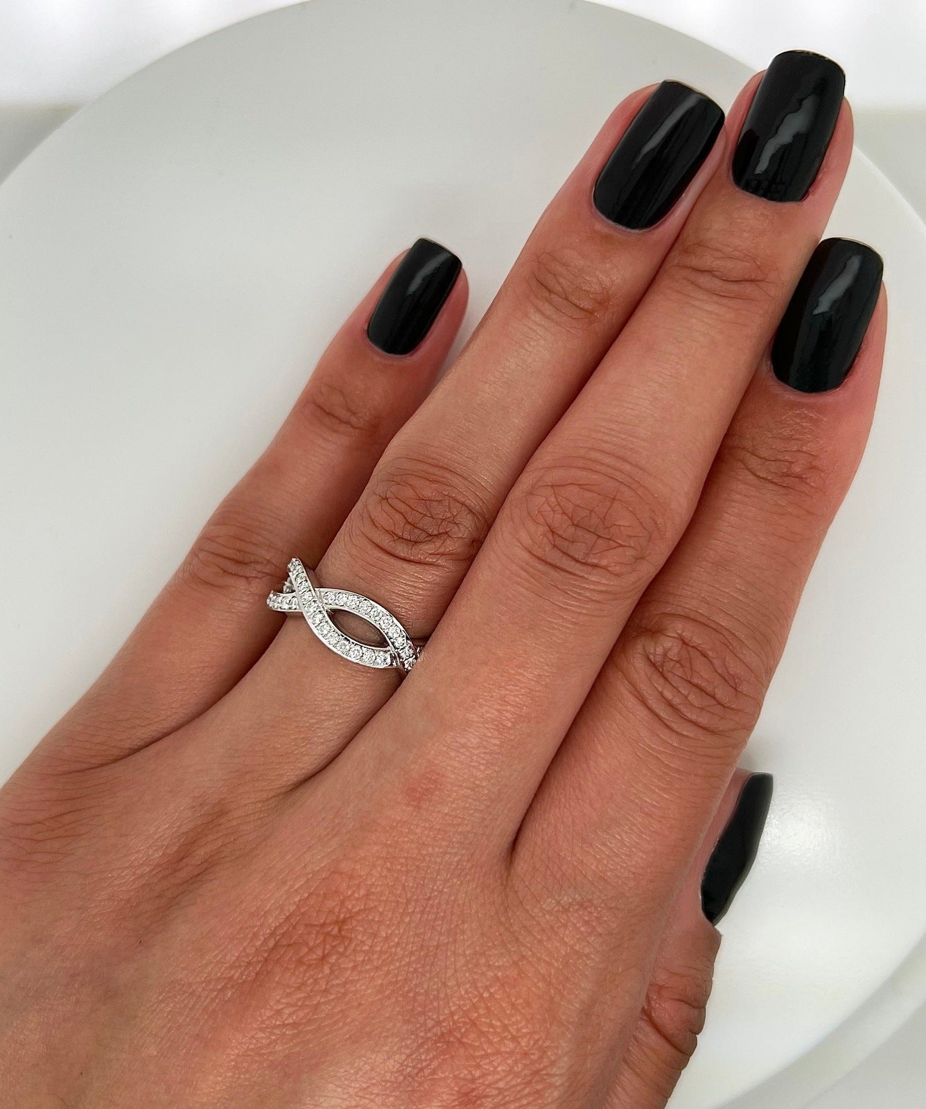 0.85 Carat Ladies Pave-Set Signature Diamond Eternity Band