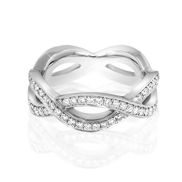 Curvy Diamond Anniversary Ring