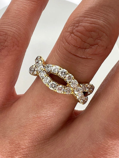 2.91 Carat Ladies Pave-Set Diamond Eternity Band
