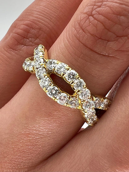2.91 Carat Ladies Pave-Set Diamond Eternity Band