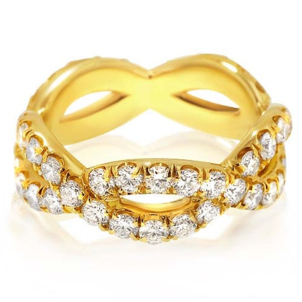 2.91 Carat Ladies Pave-Set Diamond Eternity Band