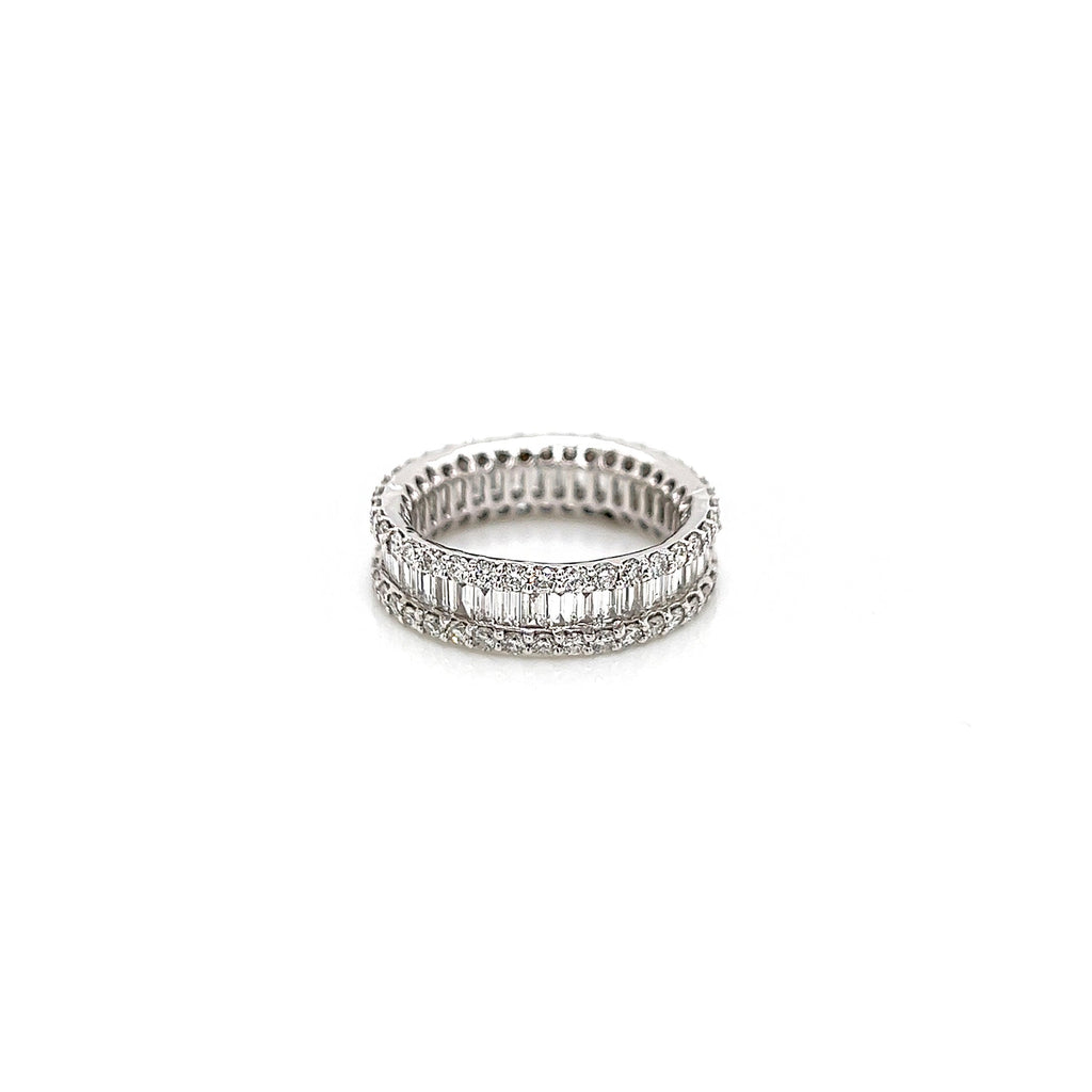 2.94 Carat Channel and Prong-Set Diamond Eternity Band