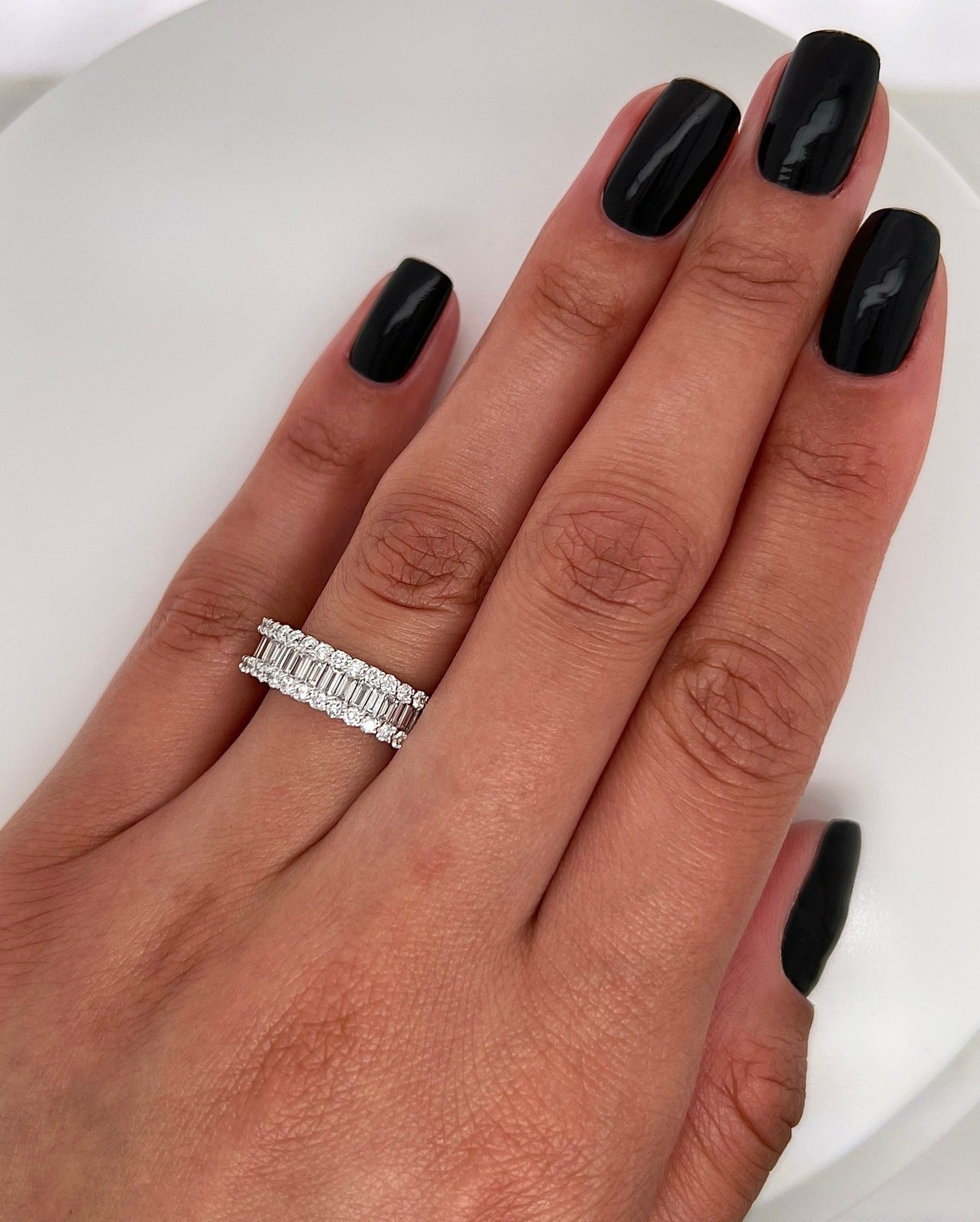 2.94 Carat Channel and Prong-Set Diamond Eternity Band
