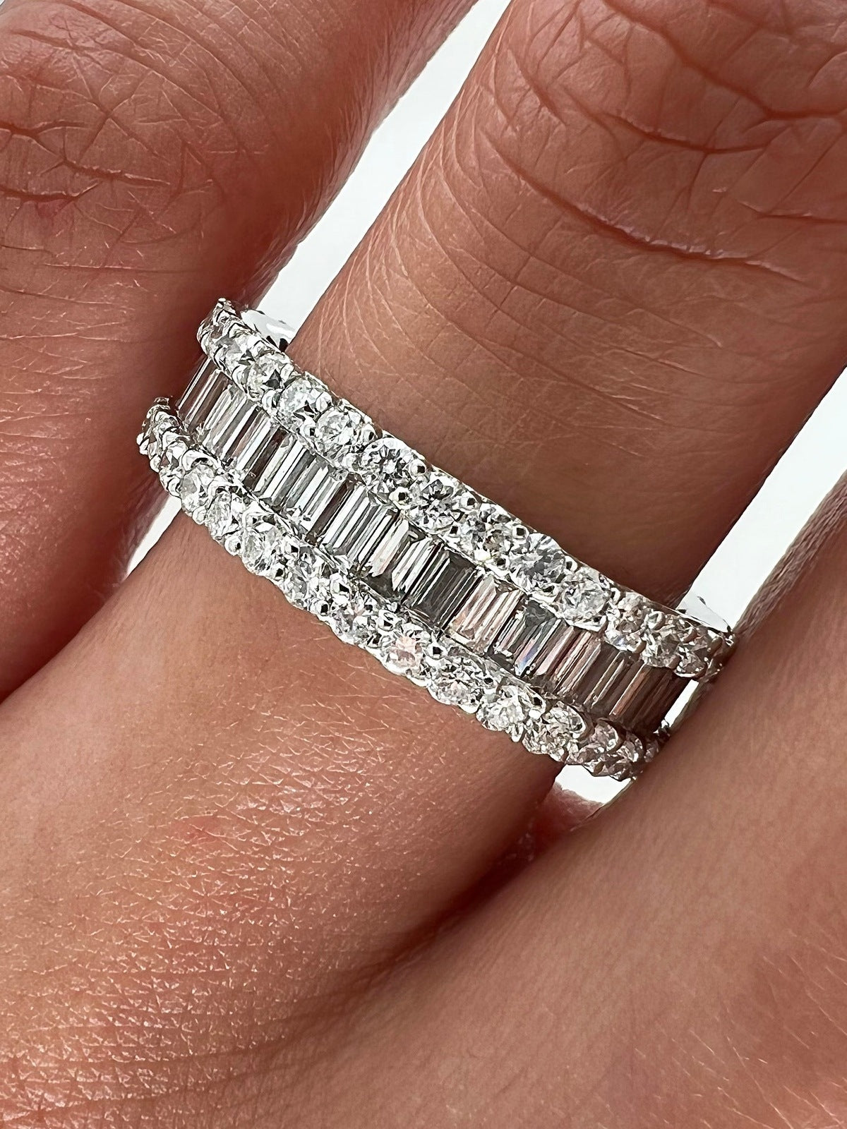 2.94 Carat Channel and Prong-Set Diamond Eternity Band
