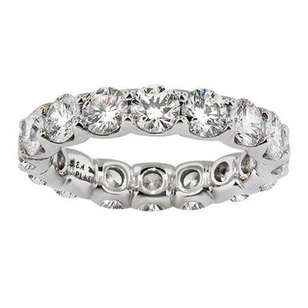 " ETNBD01636 " 3.79 Carat Shared Prong Diamond Eternity Band in Platinum 3.79 ct. tw.