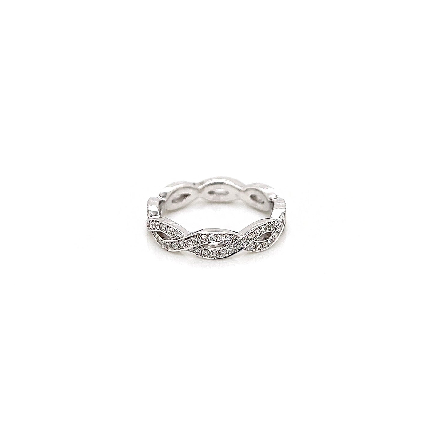 0.71 Carat Ladies Pave-Set Diamond Eternity Band