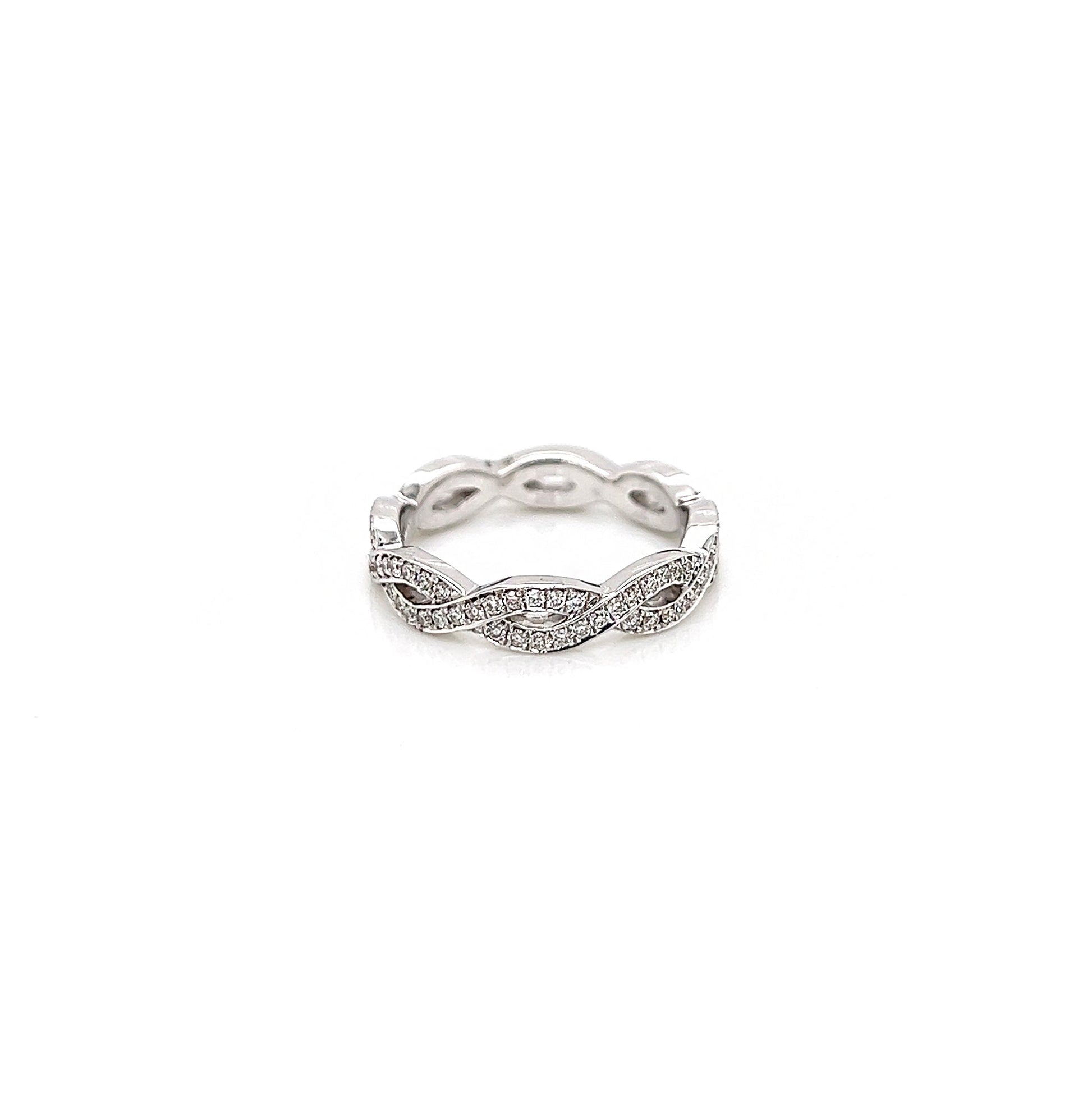 0.71 Carat Ladies Pave-Set Diamond Eternity Band