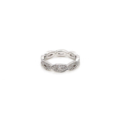 0.71 Carat Ladies Pave-Set Diamond Eternity Band