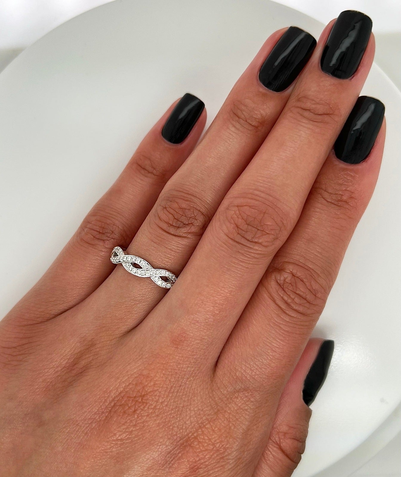 0.71 Carat Ladies Pave-Set Diamond Eternity Band