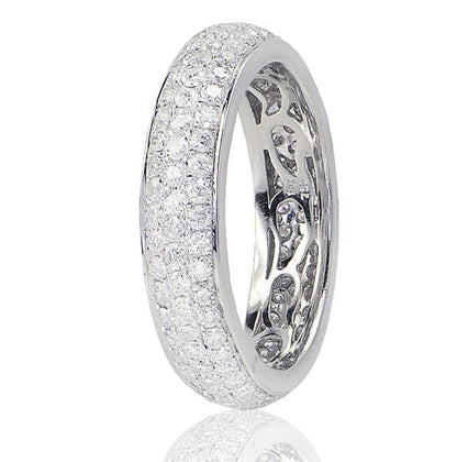 "ETNBD01744" 3 Row Diamond Eternity Band