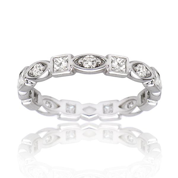 "ETNBD01764" Diamond Eternity Wedding Band In 18k White Gold