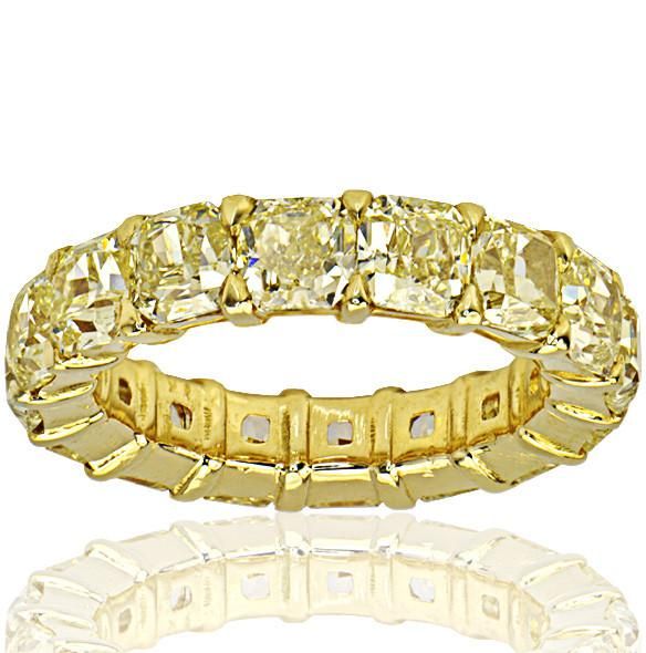 "ETNBD01906" Fancy Yellow Radiant Cut Eternity Band