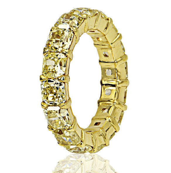 "ETNBD01906" Fancy Yellow Radiant Cut Eternity Band