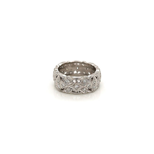 0.75Carat Old Miner Cut Ladies Diamond Vintage Ring