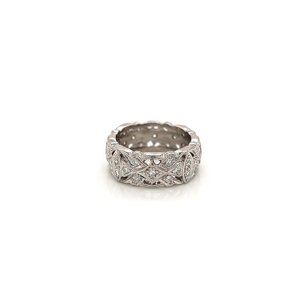 0.75Carat Old Miner Cut Ladies Diamond Vintage Ring