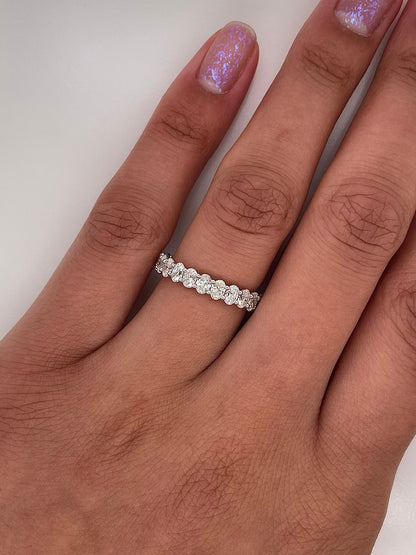 2.13 Carat Shared Prong Diamond Eternity Band in Platinum